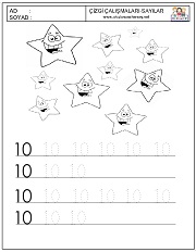 okul öncesi 1 sayısı çizgi çalışması